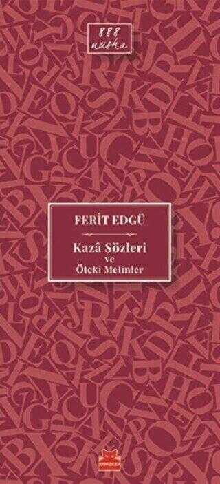 Kaza Sözleri ve Öteki Metinler kapağı