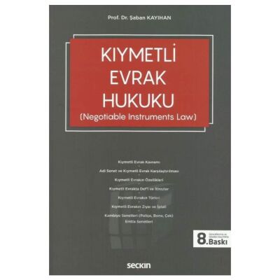 Kıymetli Evrak Hukuku kapağı