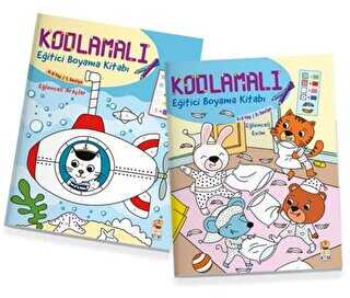 Kodlamalı Eğitici Boyama Kitabı 4-5 Yaş 2 Kitap Takım kapağı
