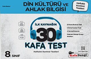 8. Sınıf Din Kültürü ve Ahlak Bilgisi İlk Kaynağın 30 Kafa Test kapağı