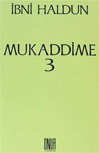 Mukaddime Cilt: 3