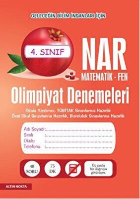 Altın Nokta Basım Yayın Nar Olimpiyat Denemeleri 4. Sınıf Matematik-Fen