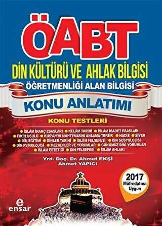 Ensar Neşriyat ÖABT Din Kültürü ve Ahlak Bilgisi Öğretmenliği Alan Bilgisi Konu Anlatımı