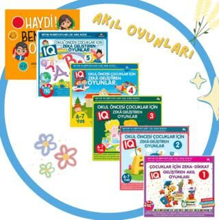 Okul Öncesi Çocuklar İçin IQ Zeka Geliştiren Oyunlar 6 kitap