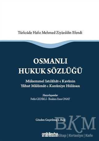 Osmanlı Hukuk Sözlüğü kapağı