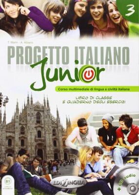 Progetto Italiano Junior 3 Ders Kitabı ve Çalışma Kitabı+CD İtalyanca Orta Seviye