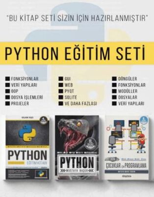 Python Eğitim Seti 3 Kitap Takım kapağı