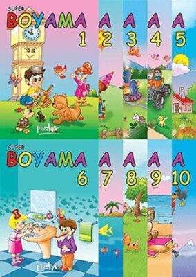 Renkli Süper Boyama 10 Kitap Takım kapağı