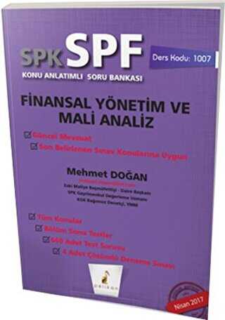 SPK - SPF Finansal Yönetim ve Mali Analiz Konu Anlatımlı Soru Bankası