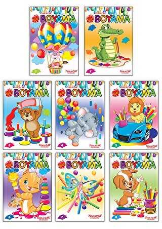 Süper Boyama 8 Kitap Takım