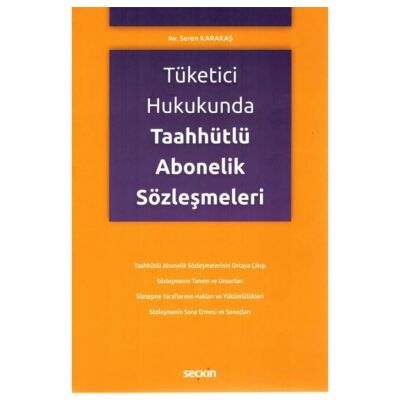 Tüketici Hukukunda Taahhütlü Abonelik Sözleşmeleri kapağı