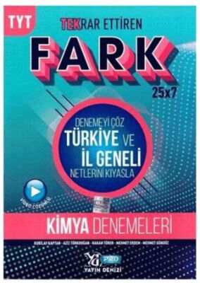 TYT Kimya Fark 25x7 Tekrar Ettiren Denemeleri kapağı