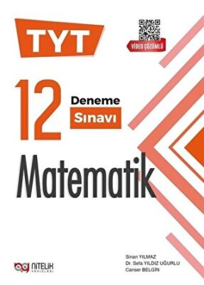 Nitelik YKS TYT Matematik 12 Deneme Sınavı Video Çözümlü kapağı