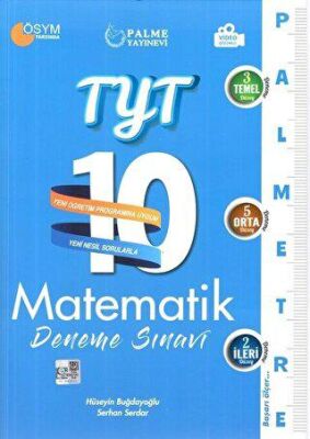 Palme YKS TYT Matematik 10 Deneme Palmetre Video Çözümlü kapağı