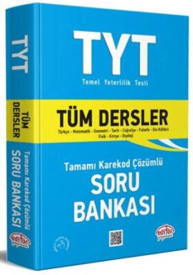 TYT Tüm Dersler Soru Bankası Tamamı Karekod Çözümlü kapağı