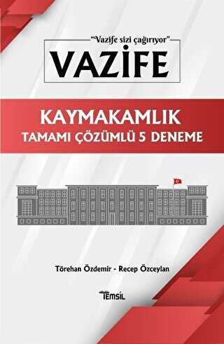 Vazife Kaymakamlık Tamamı Çözümlü 5 Deneme kapağı