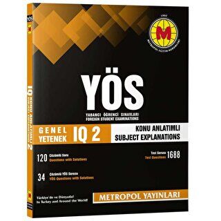 YÖS Genel Yetenek IQ-2 Konu Anlatımlı Örnek Çözümlü kapağı